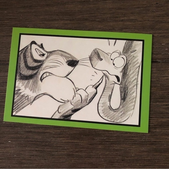 Disney Villains Postcards: The Jungle: Shere Khan and Kaa Book 4 pack. - Picture 5 of 6